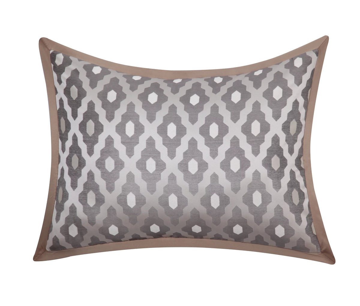 10PC Geometric Comforter Set King Grey X134801