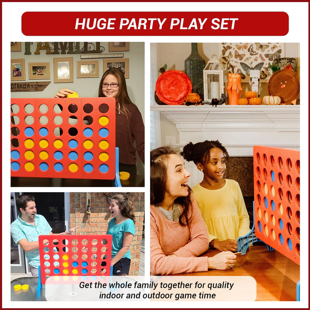 Giant 4 in-A-Row Outdoor Yard Game with Carrying Case P15911