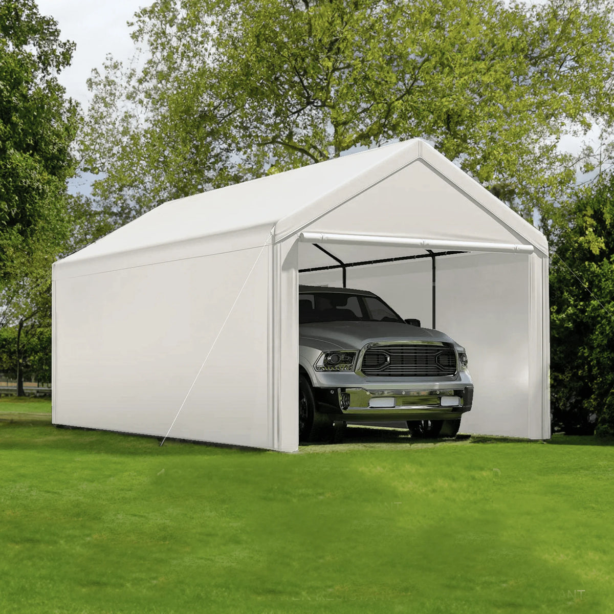 10 x 20ft Steel Carport with Side Walls O815