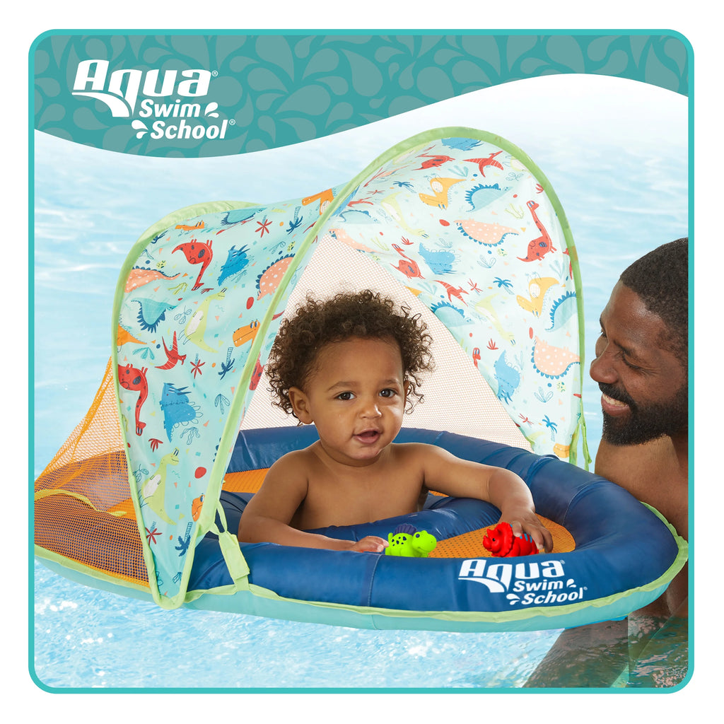 Blue Baby Pool Float Boat with 2 Toys I41911