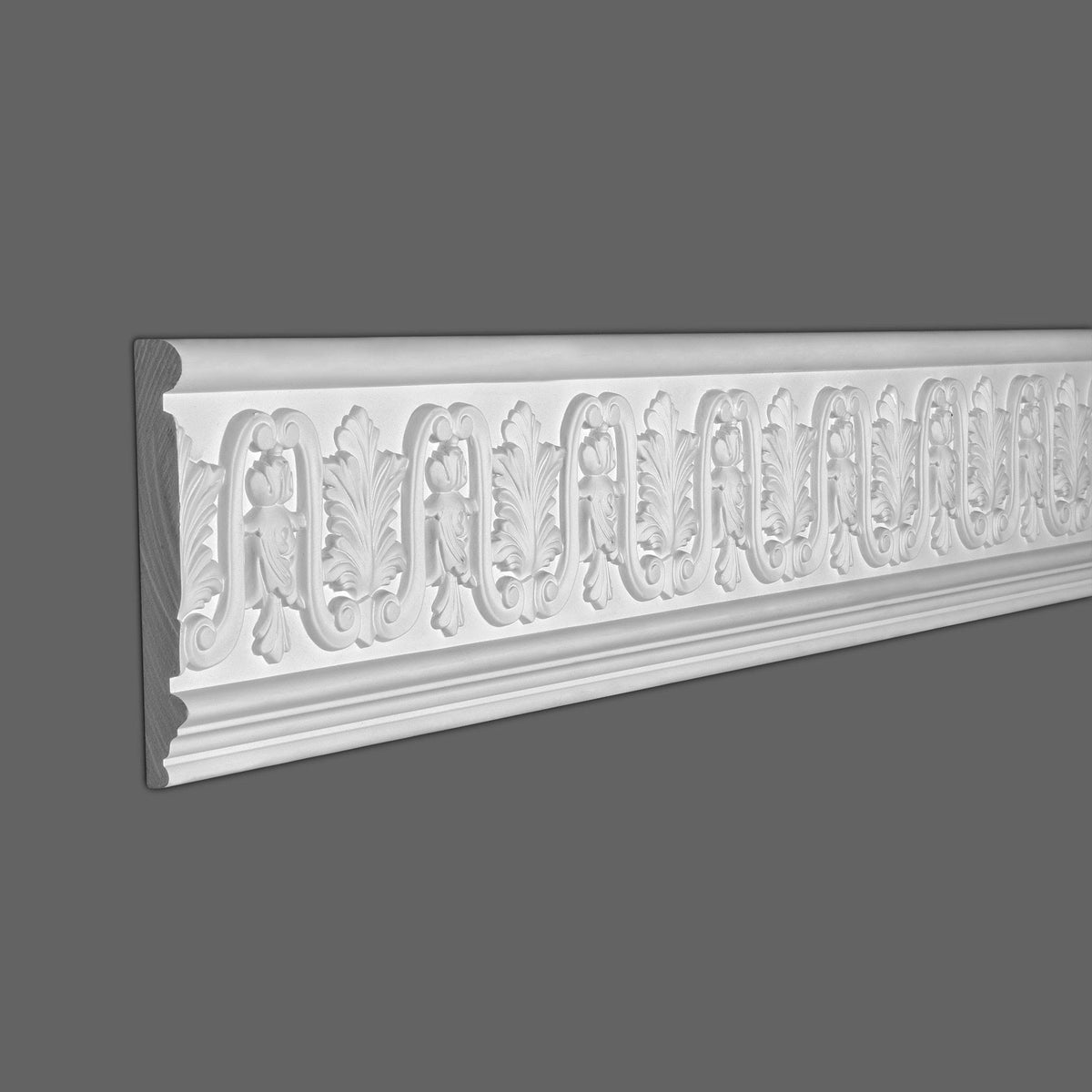 1 inch x 7-1/16 inch x 96 inch Acanthus Leaf Polyurethane Frieze Moulding W7333