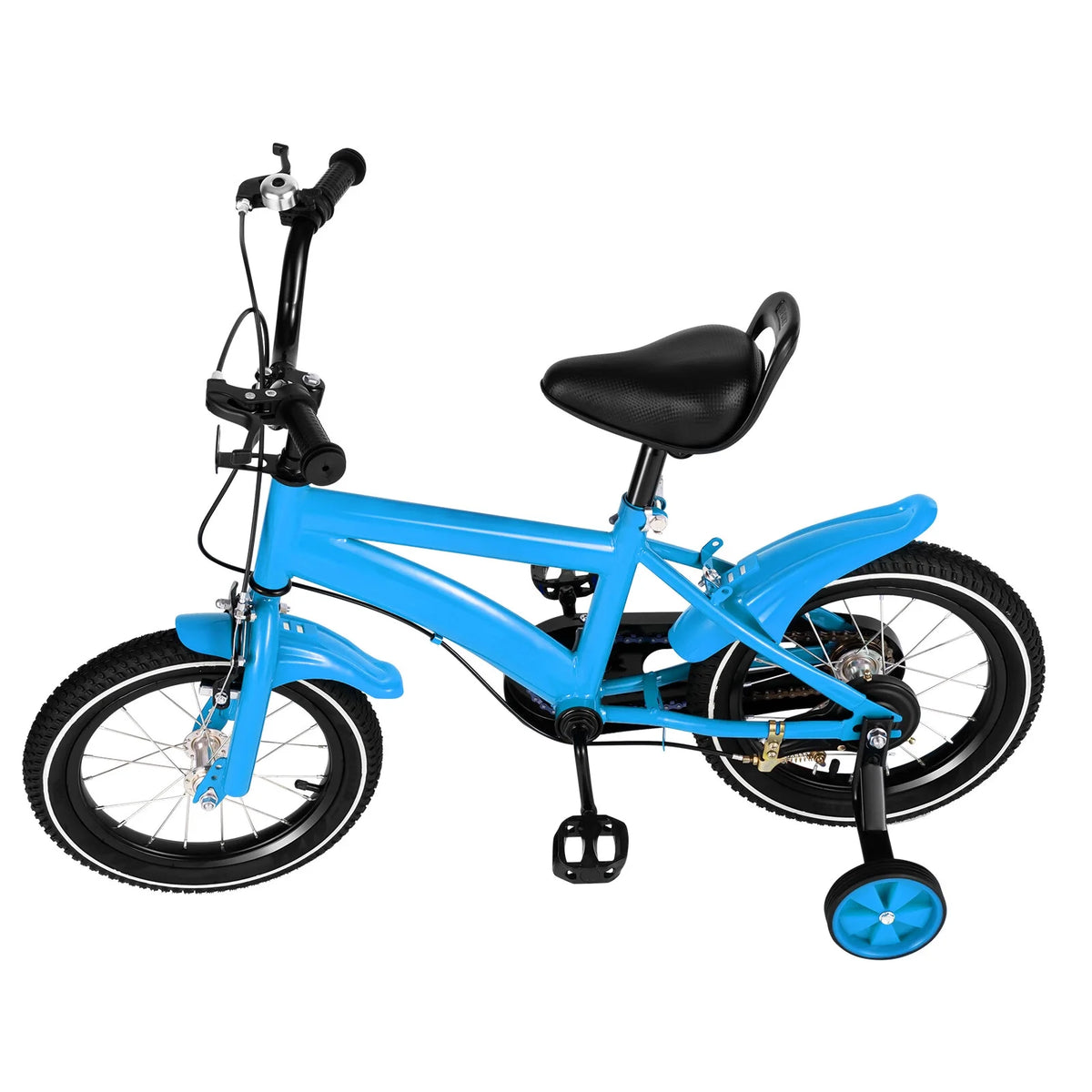 14 Inch Kids Bike Adjustable with Training Wheels Blue P4790
