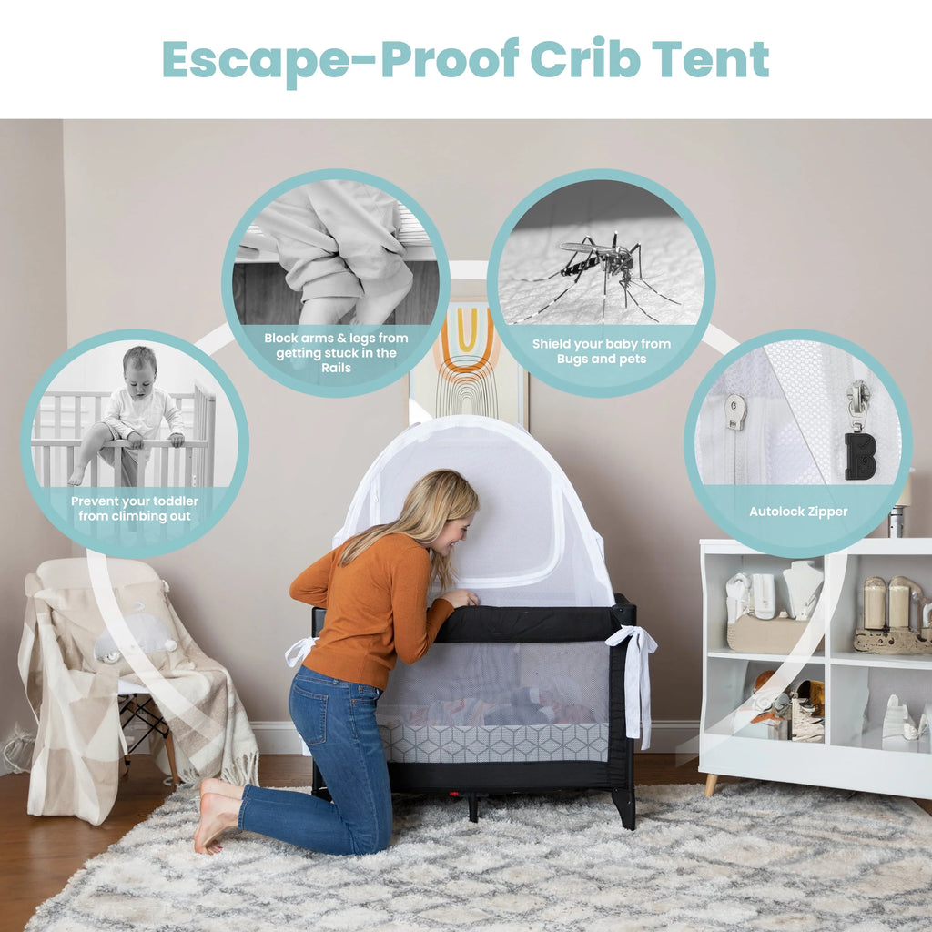 Baby Safety Pop Up Pack n Play Tent with Auto-Lock Zippers K93714