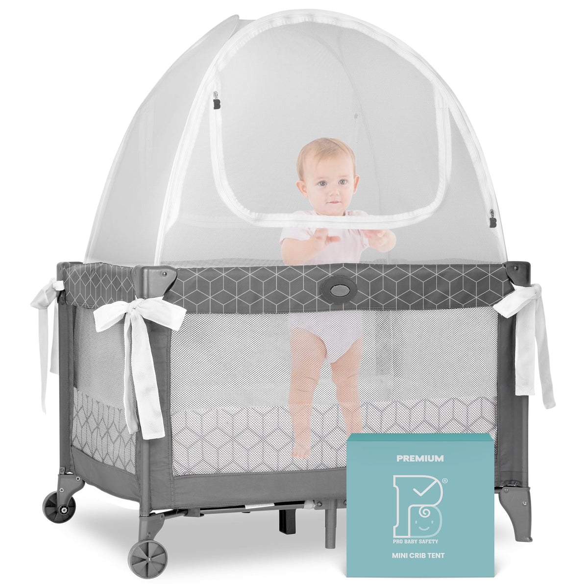 Baby Safety Pop Up Pack n Play Tent with Auto-Lock Zippers K93714