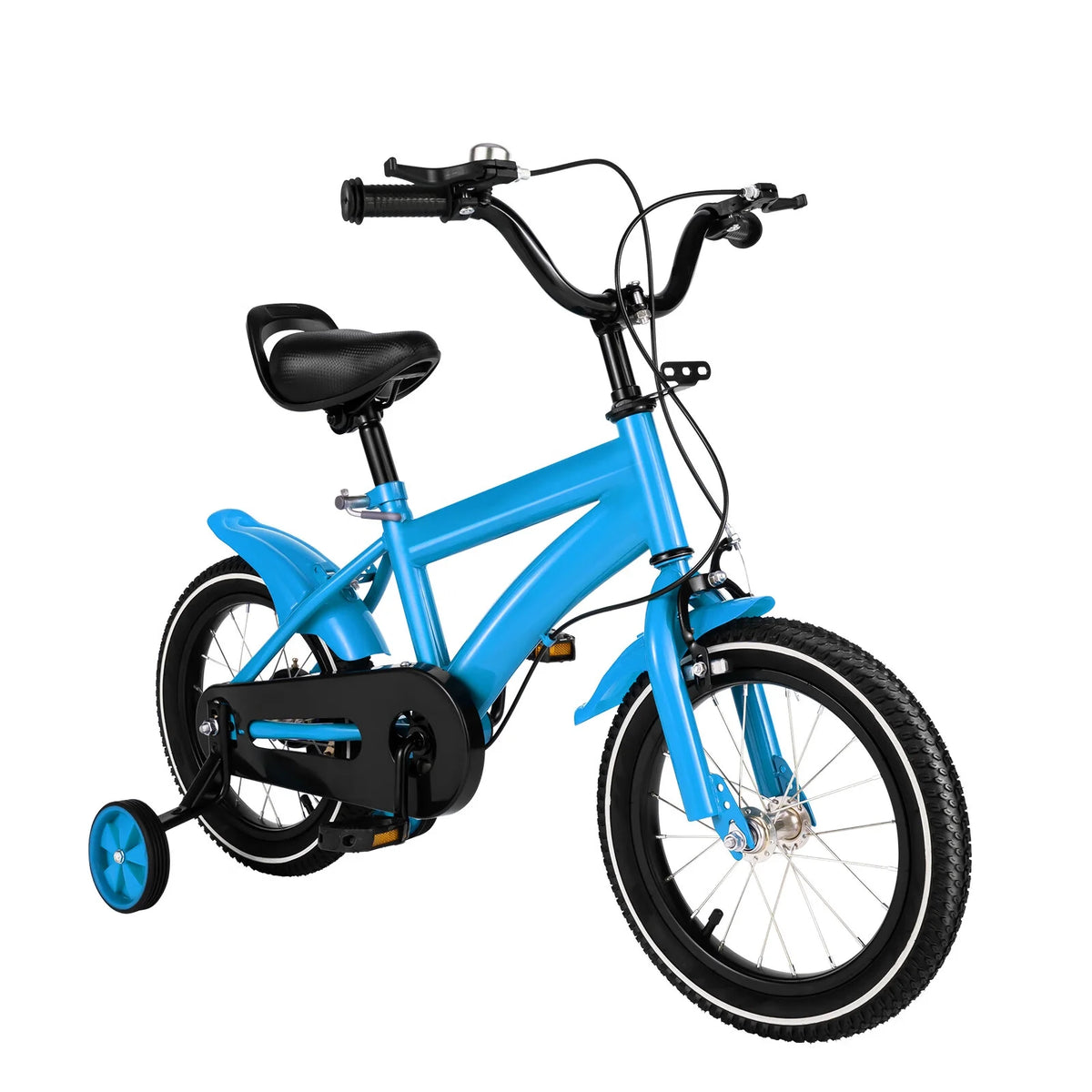 14 Inch Kids Bike Adjustable with Training Wheels Blue P4790