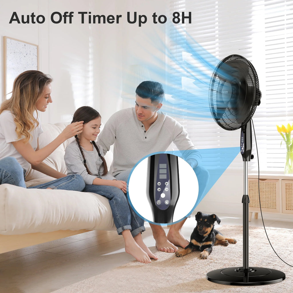 16'' Pedestal Oscillating Fan with Remote Control T214