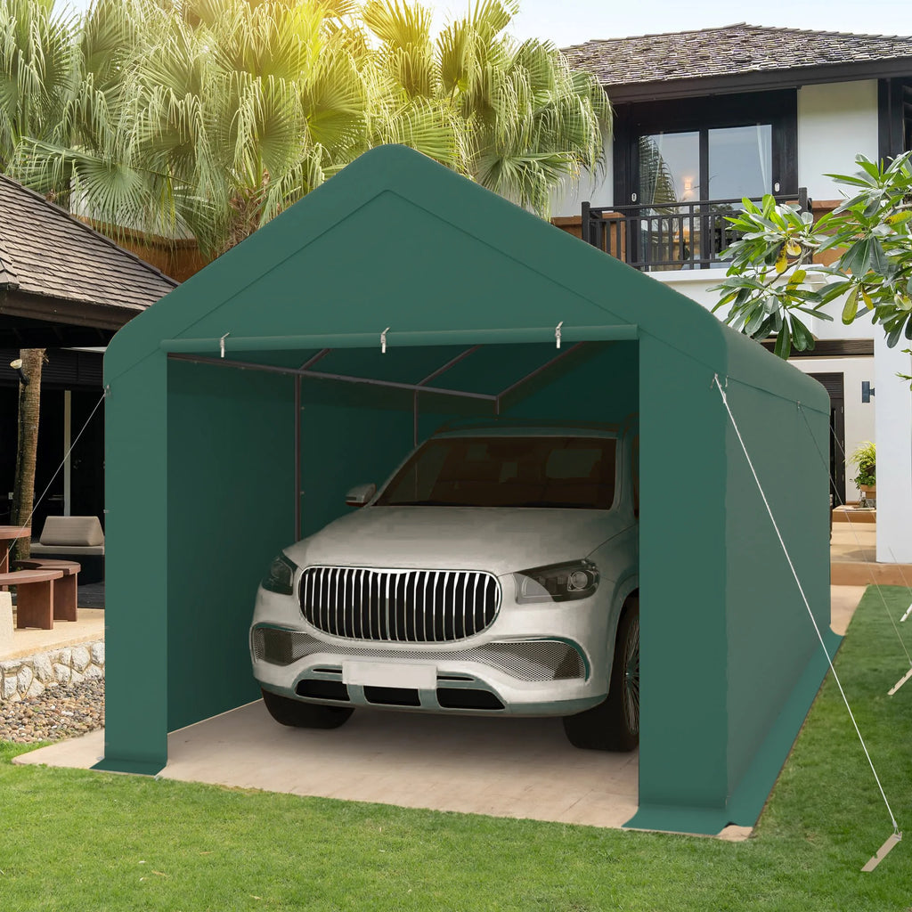 10 x 20ft Steel Carport with Side Walls O815