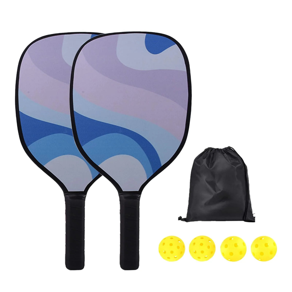 Pickleball Paddles Set with 2 Paddles 4 Balls and 1 Bag N288226