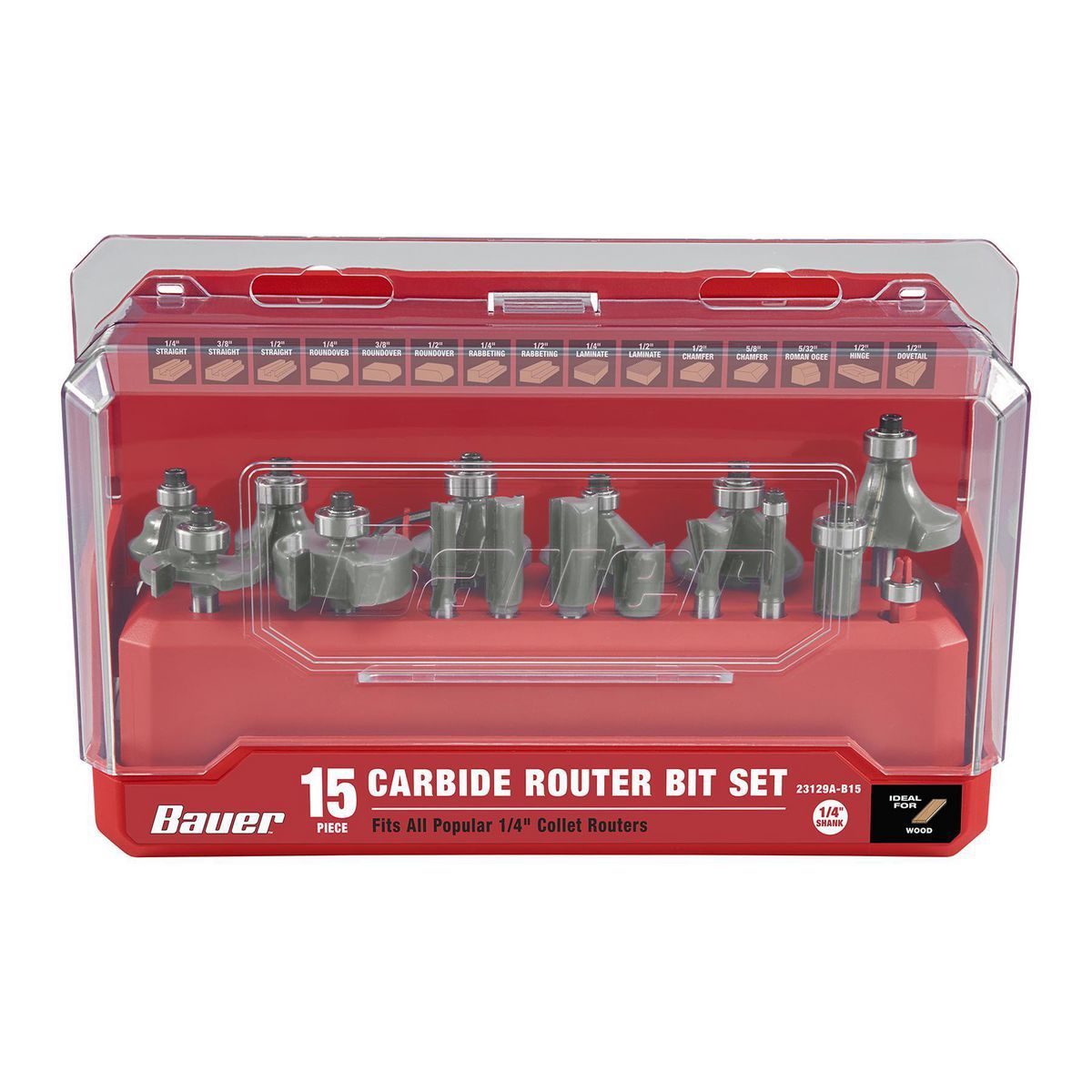 15-Piece Carbide Router Bit Set Z594