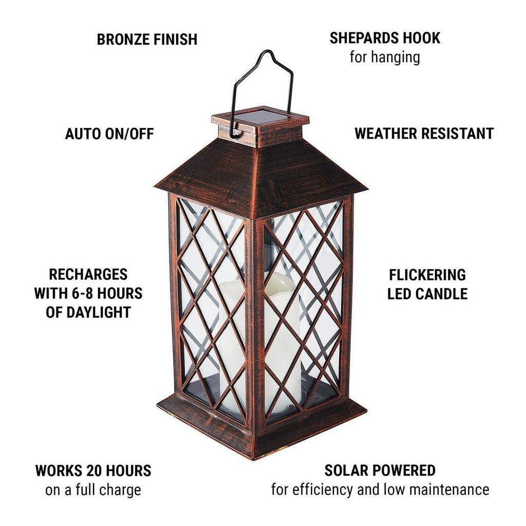 11 in. Solar LED Lantern X3936