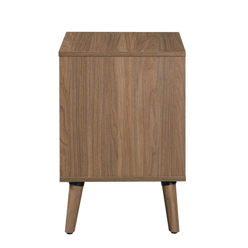 1 Drawer Brown Walnut Nightstand Z1463
