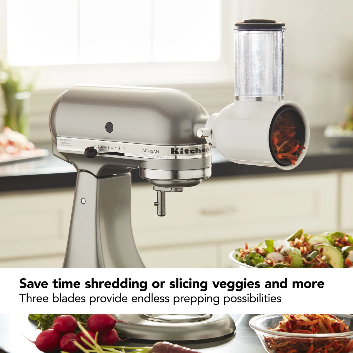 White Slicer/Shredder Attachment K111509