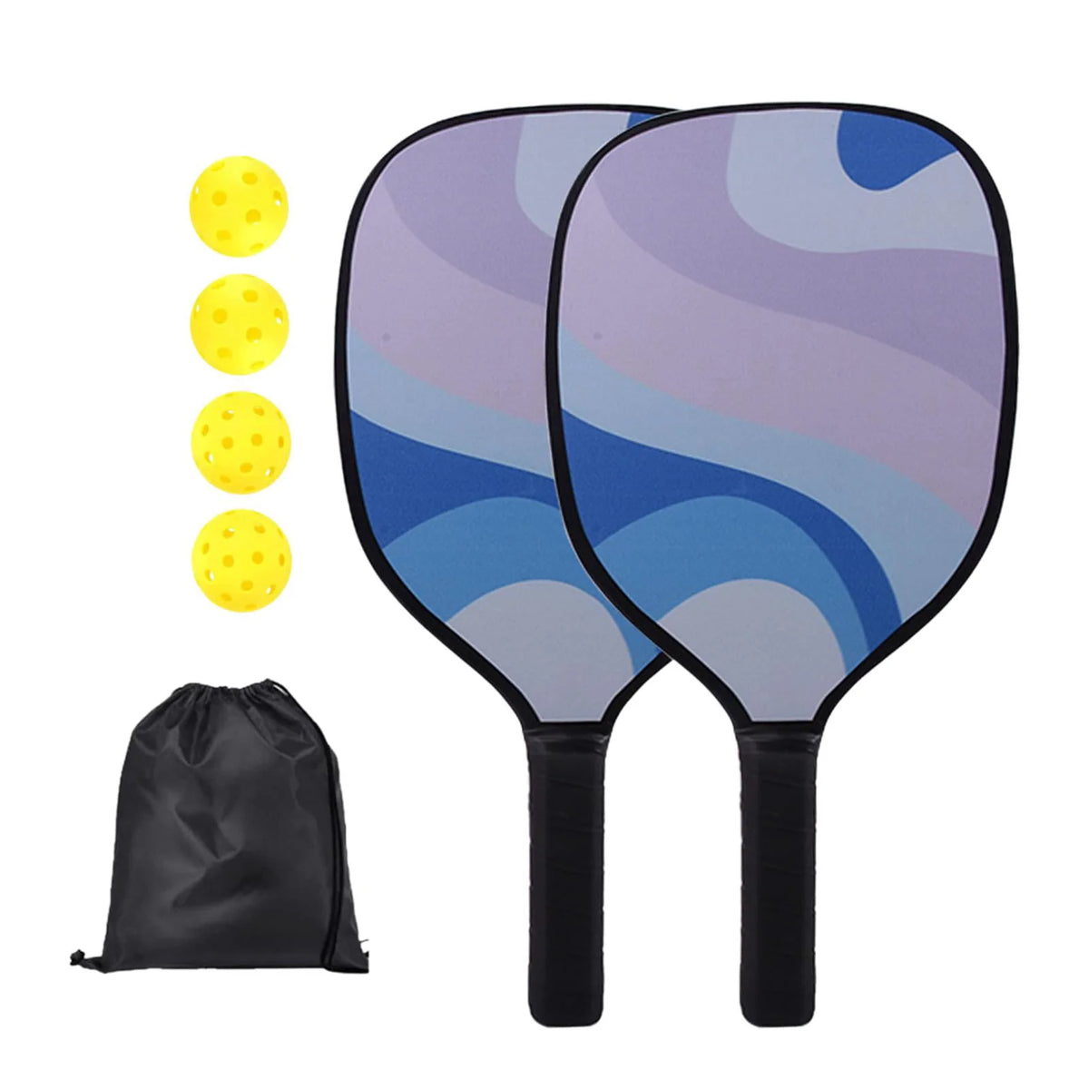 Pickleball Paddles Set with 2 Paddles 4 Balls and 1 Bag N288226