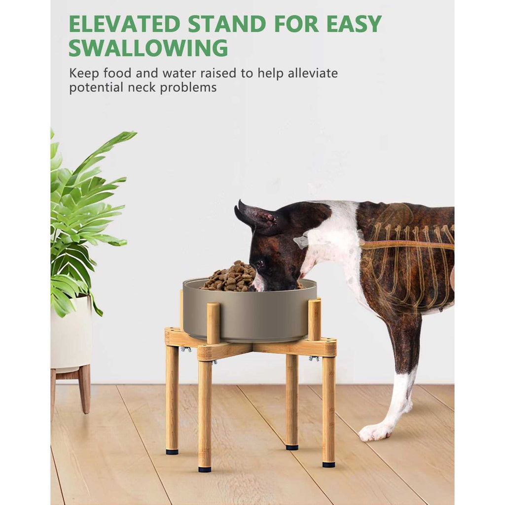 Adjustable Elevated Dog Bowl Stand F96366