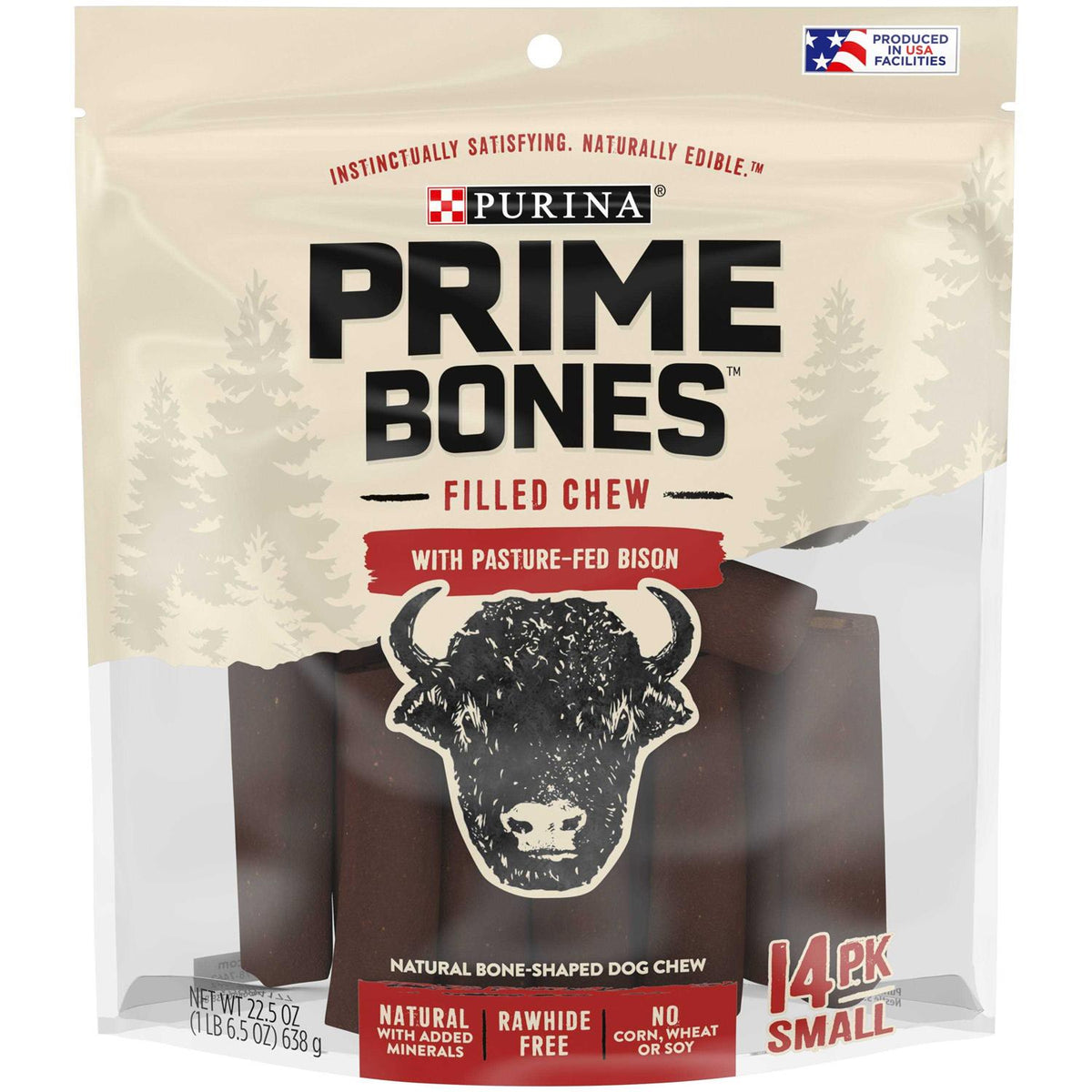 Natural Dog Treats Filled Chew With Bison Y3385