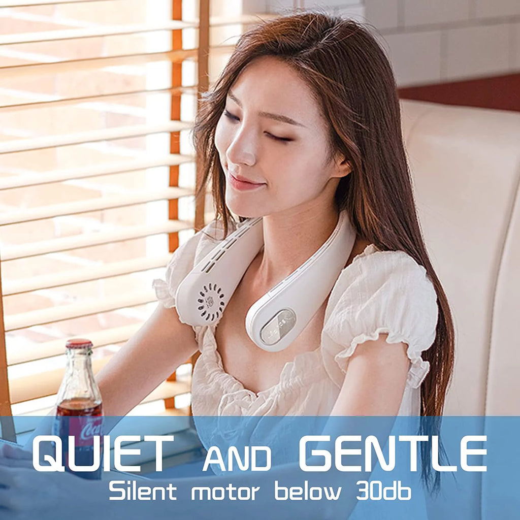 Portable Bladeless Neck Fan, USB Rechargeable, 3 Speeds L23926