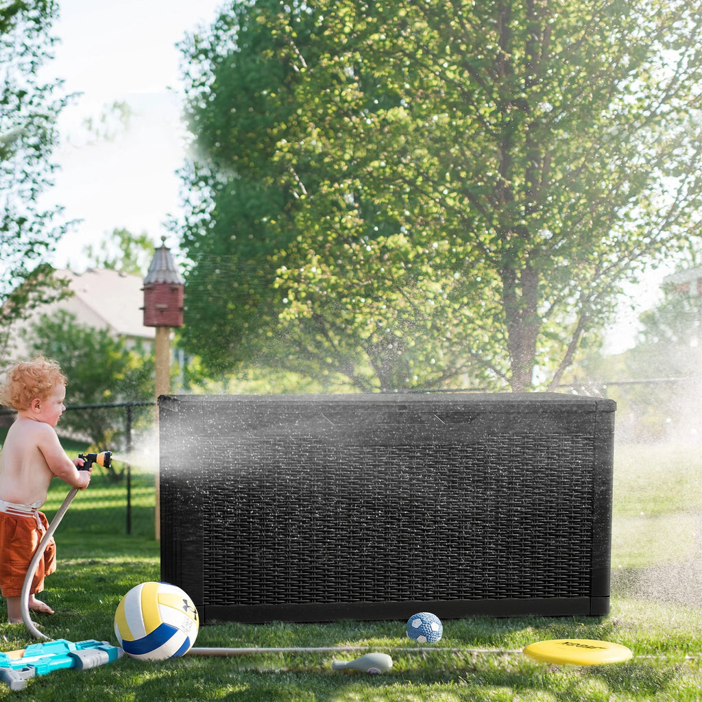 100 Gallon Black Plastic Resin Storage Box R201
