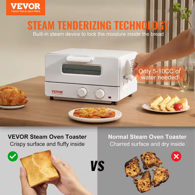 12L 1300W 5 In 1 Steam Convection Toaster Oven W186