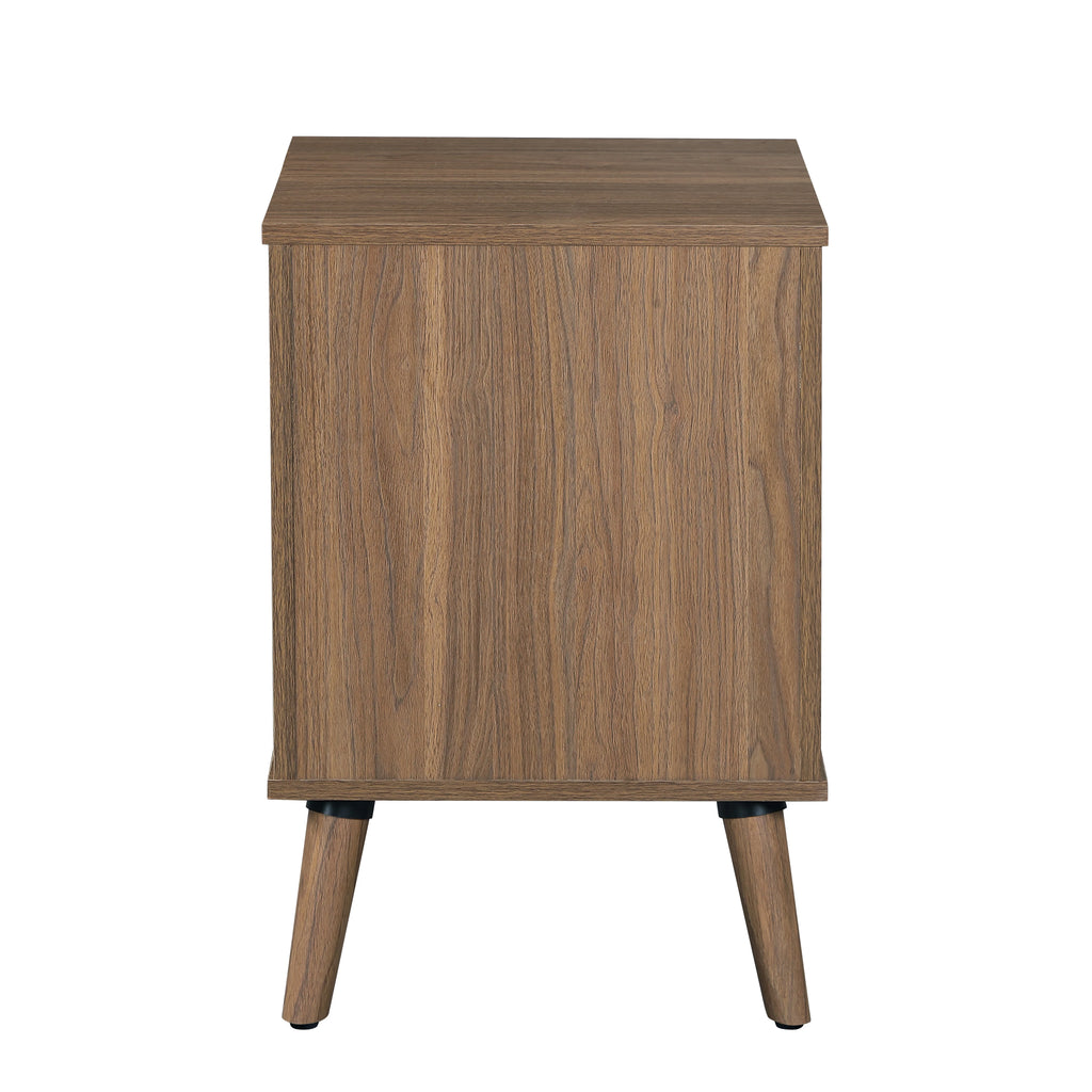 1 Drawer Brown Walnut Nightstand Z1463