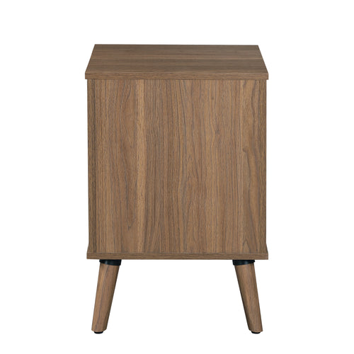 1 Drawer Brown Walnut Nightstand Z1463