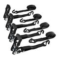 1000 lb. Capacity 1-1/2 in. x 10 ft. Ratcheting Tie-Down Straps, 4 Pack F238
