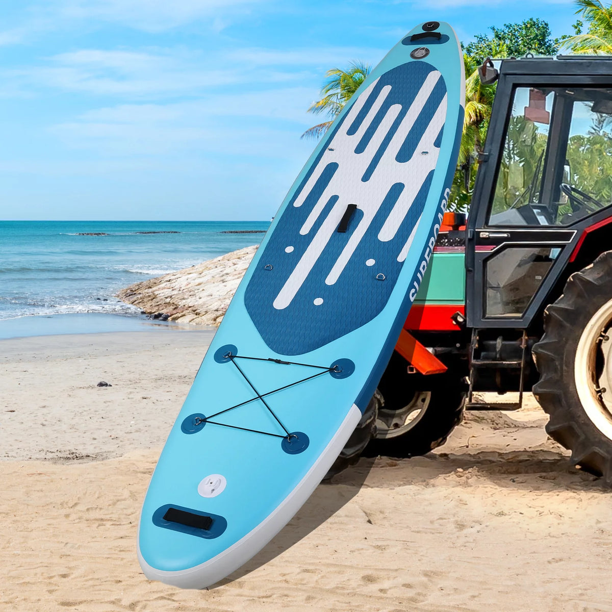 11 Ft Inflatable Stand Up Paddle Board and Sit-on Kayak Set B5524