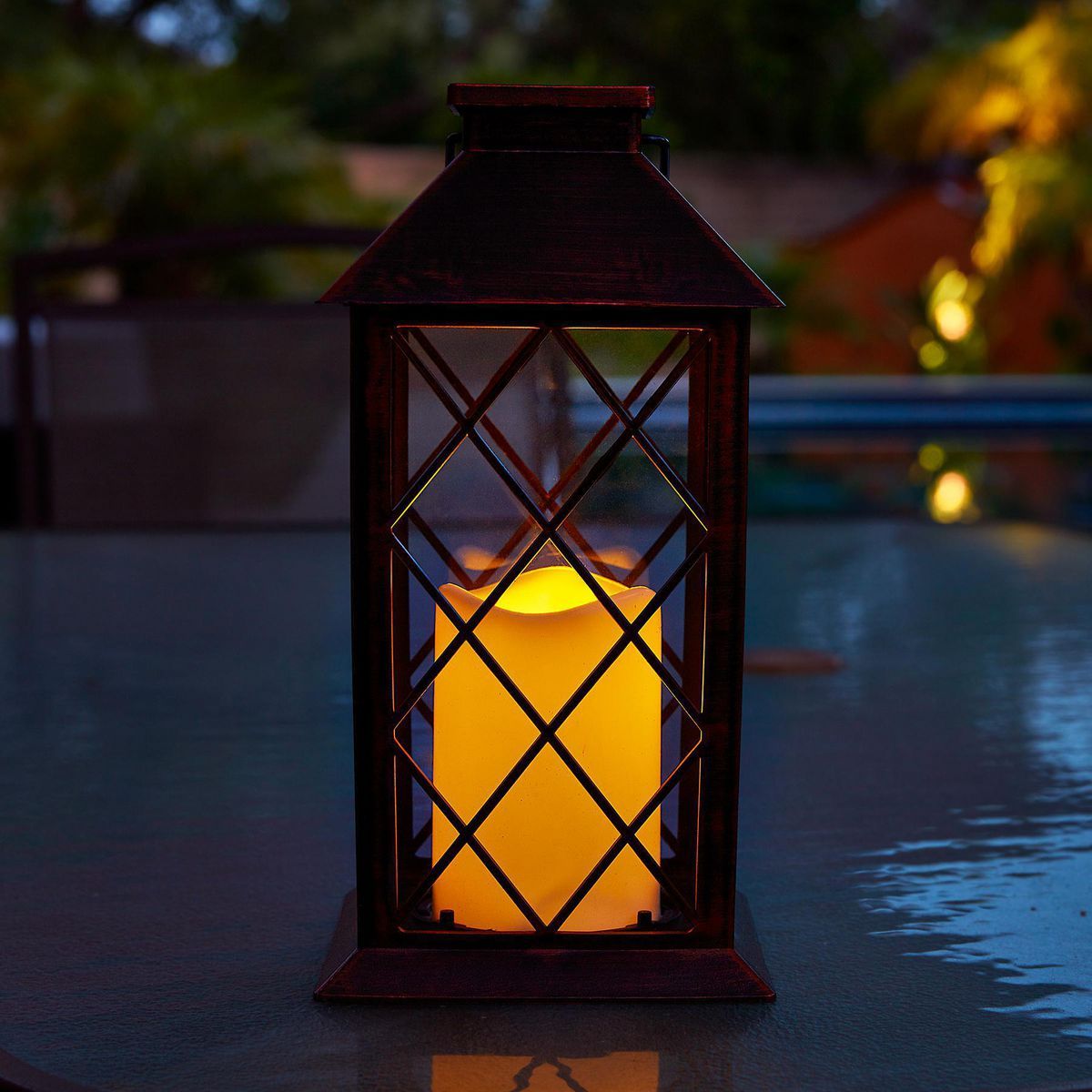 11 in. Solar LED Lantern X3936